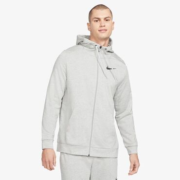 lacoste duks muski: Sweatshirt, L (EU 52), Nike, color - Grey, With a hood