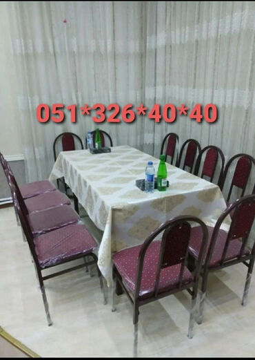 Masa və oturacaq dəstləri: Stol stul tek ve Komplekt Wekilde 4 neferlik Parca ile 120 azn 4 — 5