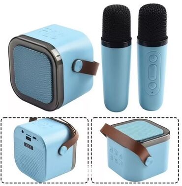калонка чемодан: Портативный караоке‑набор: беспроводная Bluetooth‑акустика + 2