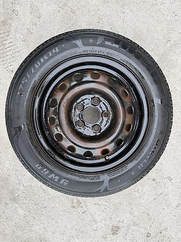 Колеса в сборе 175 / 70 / R 14, Зима, Б/у, 1 шт, Железные, отверстий - 5
