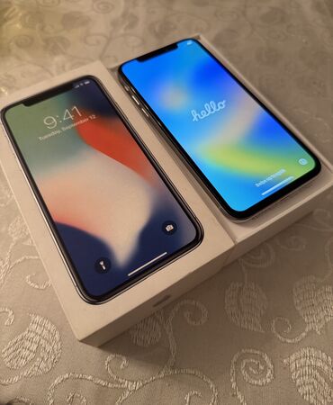 Apple iPhone: IPhone X, 256 GB, Ağ, Face ID