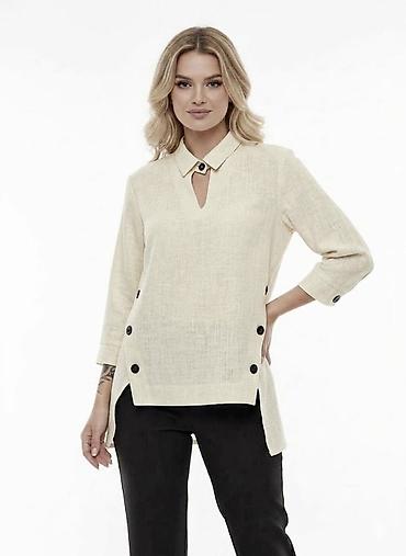 Блузки: Блузка,туника, рубашка свободного силуэта оверсайз (oversize) с — 4