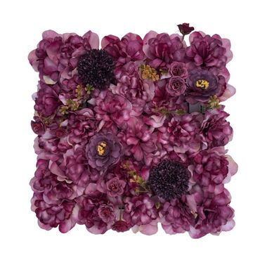 Süni güllər: Dekorativ süni gül paneli – kvadrat modul - Dizayn: sıx çiçək — 14