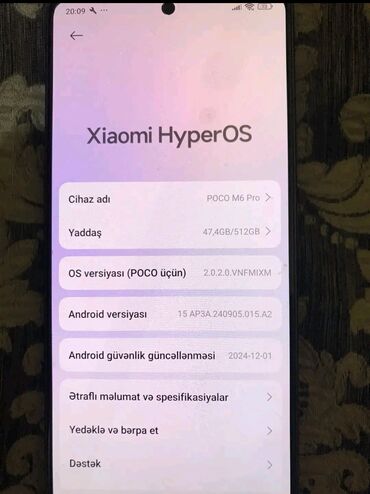 xiam: Poco M6 Pro, 512 GB, rəng - Qara