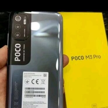 телефоны 10000: Poco M3 Pro, Колдонулган, 64 ГБ, түсү - Боз, 1 SIM