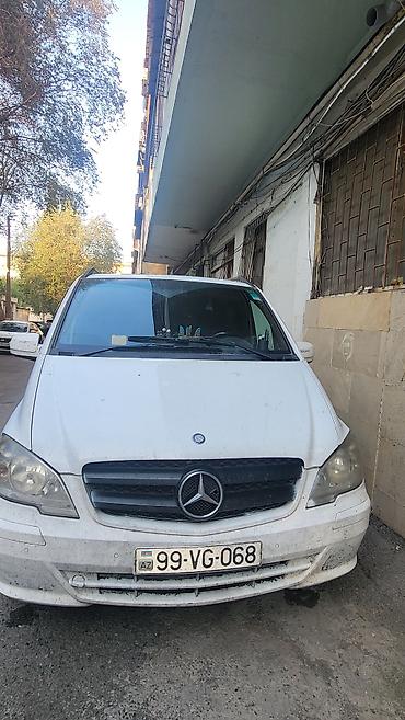 turbo az vito 112: Mercedes-Benz Vito CDi miniven - Kuzov: uzun gövdə, ağ rəng - Yan — 3