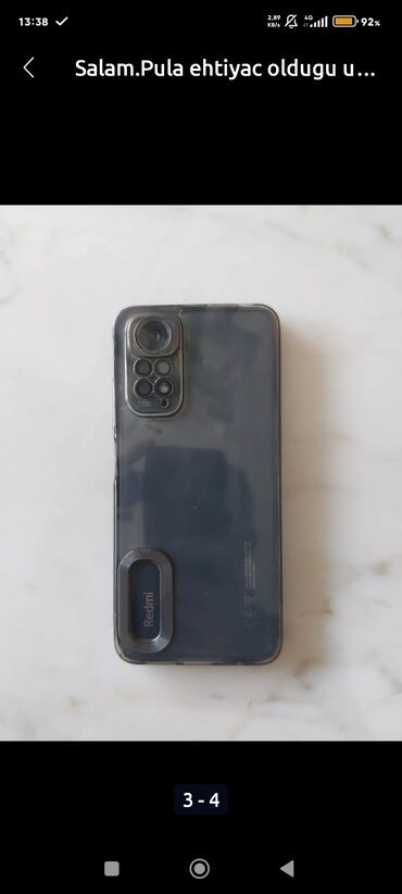 xiaomi redmi note 8 islenmis: Redmi mobil telefonu şəffaf qılıf ilə təklif olunur. Telefonun arxa