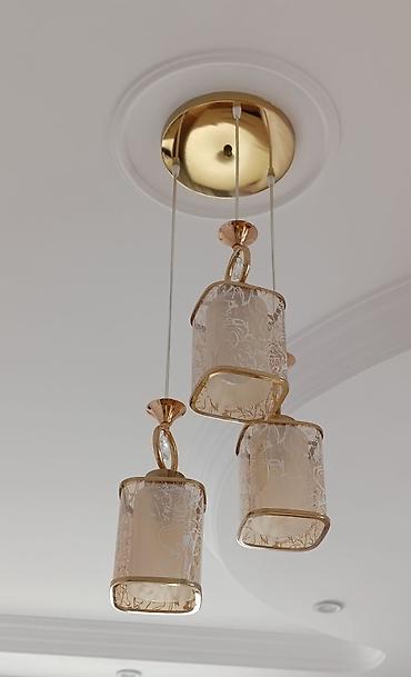 İşıqlandırma: Çılçıraq, 3 lampa, Metal — 2