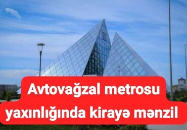 2 otaqlı mənzil: Avtovağzal metrosu yaxınlığında kirayə mənzil