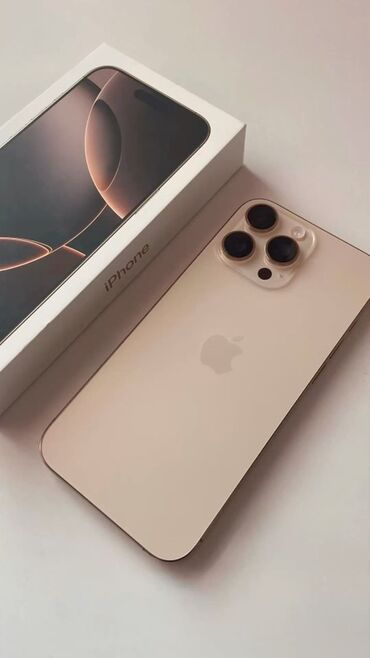 Apple iPhone: IPhone 16 Pro Max, Золотой, Коробка