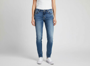 spodnie w paski pull and bear: PULL&BEAR, Jeans for women, size M