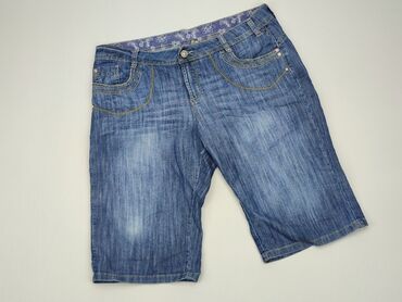 spodenki jeansowe wysoki stan: Krótkie Spodenki Damskie, Denim Co, XL (EU 42), stan - Dobry