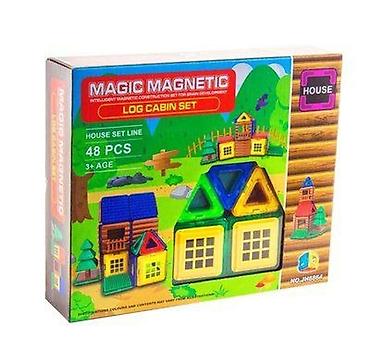 Балдар дүйнөсү: MAGIC MAGNETIC – магнитный конструктор «Log House / Log Cabin Set» - — 2