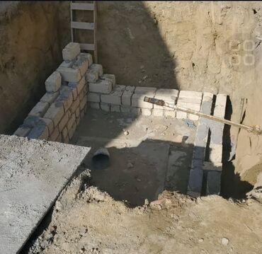 Tikinti işləri: Xidmət: Daşdan quyunun/külotkanın (septic çənin) qazılması və hörgüsü