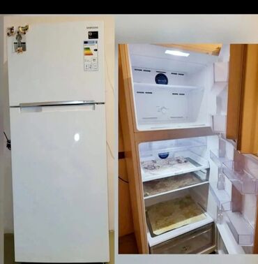 Холодильники: Б/у Холодильник Samsung, Двухкамерный, цвет - Черный