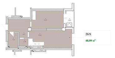 1 комната, 49 м², Асанбай мкр Элитка, 12 этаж