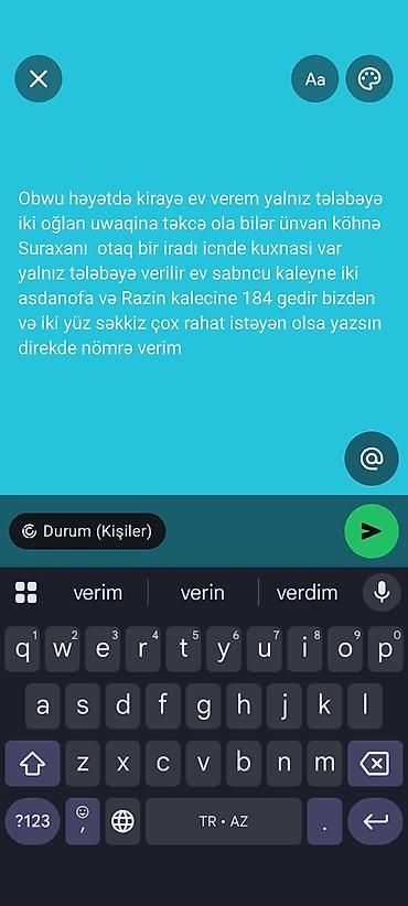 lökbatan kirayə ev: Köhnə Suraxanıda həyət evi kirayə verilir. Yalnız tələbələrə (2 oğlan — 1