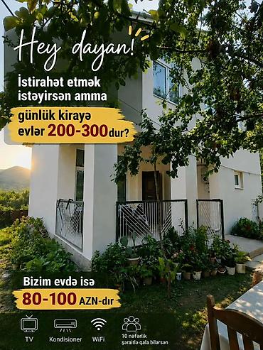 Mənzil kirayələyirəm: Qəbələdə SAHİBİNDEN gündəlik kirayə ev - Şəxsi həyəti və yaşıllıqlar — 1