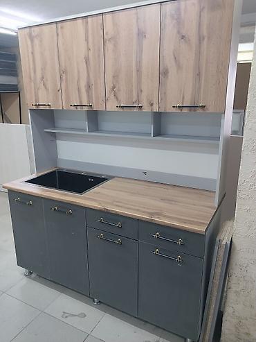 Кухонные гарнитуры: Кухонный гарнитур прямой, современный - Компоновка: нижний ряд тумб с — 17