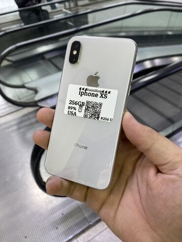 бу iphone xs: IPhone Xs, Колдонулган, 256 ГБ, Ак, 89 %