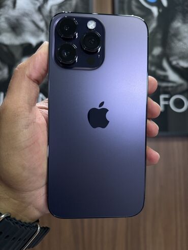 Apple iPhone: IPhone 14 Pro Max, 256 GB, Black Titanium, Simsiz şarj, Face ID