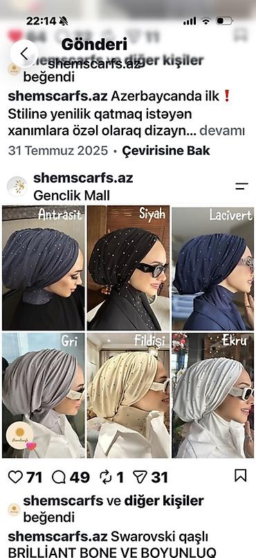 yuxuda basini baglamaq: Swarovski qaşlı Brilliant Bone və boyunluq dəsti - Brend — 1