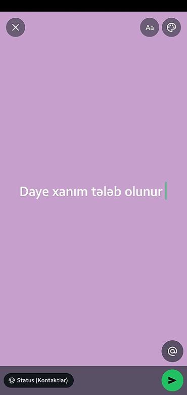 Dayələr: Dayə tələb olunur, İstənilən yaş, 1 ildən az təcrübə, 6/1 — 1