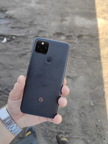 пиксель телефон: Google Pixel 5, Б/у, 128 ГБ, цвет - Черный, 1 SIM, eSIM