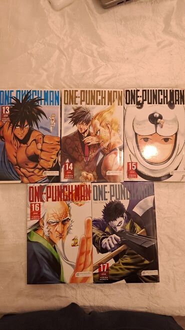 one punch man: 'One punch man' mangasının 13-14-15-16 və 17 ci cildləri. Hər biri