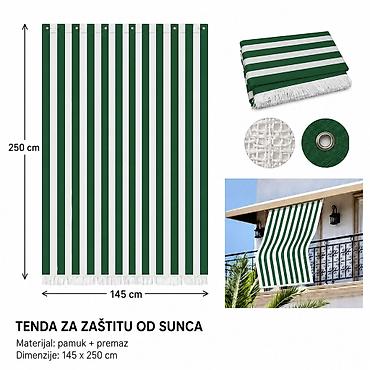 KMT Rolo zavesa zelena-bela 296789 Opis: - Rolo zavesa za zaštitu od