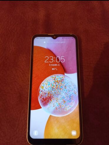 Samsung: Samsung Galaxy A14, 64 GB, rəng - Gümüşü, Sensor, Barmaq izi, İki sim kartlı