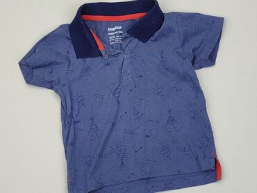 koszulka niebieska: T-shirt, Lupilu, 1.5-2 years, 86-92 cm, condition - Good