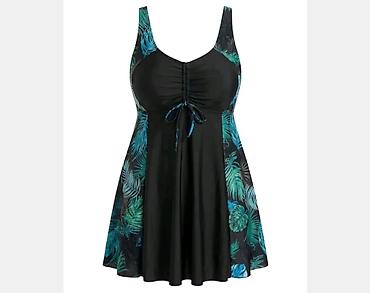 kupaci lindex: Ženski kupaći kostim – haljina tankini, plus size - Dvoslojni dizajn — 6