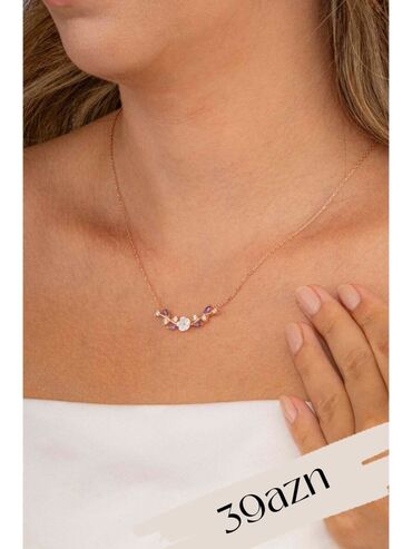 Boyunbağılar: Zərif dizaynlı qadın boyunbağıları - Qardan çiçəyi formalı asma — 4