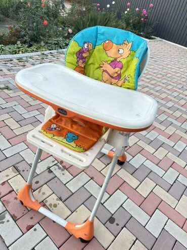 шкаф для одежды и обуви в прихожую: Стульчик для кормления, Chicco, Металл, Другой вид, цвет - Оранжевый