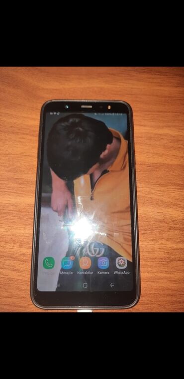 samsung teze: Samsung Galaxy A6 Plus, 32 GB, rəng - Qara, Barmaq izi, İki sim kartlı