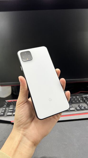 pixel xl: Google Pixel 4 XL, Б/у, 64 ГБ, цвет - Белый, eSIM, 1 SIM