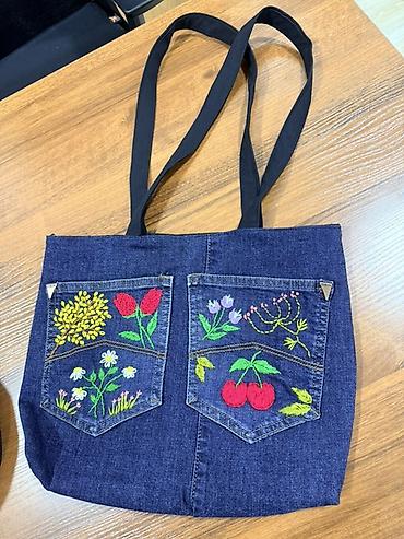 Другие сумки: Хендмейд сумки с вышивкой и аппликациями - Материалы: плотный — 4