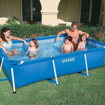 бассейн для семейного отдыха: Доставка по всему КР 28271 Каркасный прямоугольный бассейн