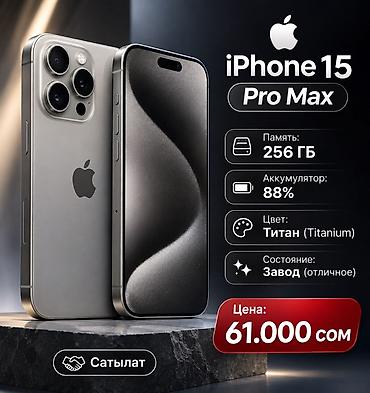 Apple iPhone 15 Pro Max - Память: 256 ГБ - Ёмкость аккумулятора: 88%