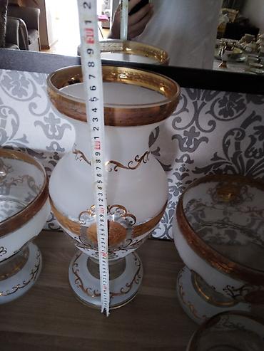 Qab-qacaq və mətbəx ləvazimatları: Çay dəsti, rəng - Qızılı, Farfor — 5