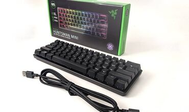 klavyaturalar: Razer Huntsman Mini / Purple Switch ilə Yarim il işlənilib, səliqəli