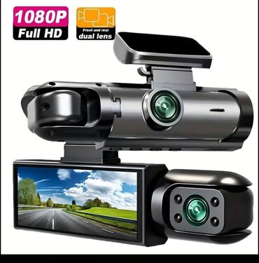 Videoreqistratorlar: 64GB Yaddaş Kartı ile HD DVR Dashcam, 2 kamera Kamera, 1080P Full HD