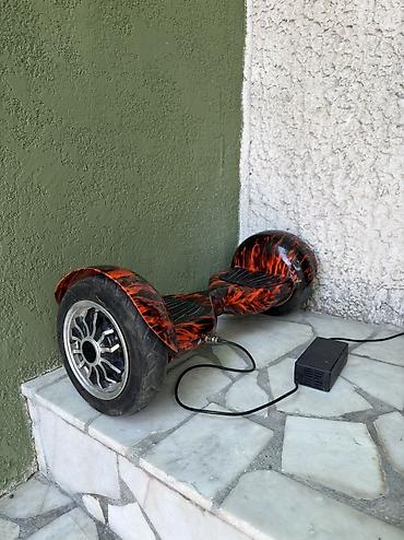 sk8 scooter: Б/у в рабочем состоянии, Гироскутер 6.5–8" с рисунком «огонь» + — 1