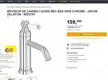 Slavine: Retro slavina za lavabo – Jacob Delafon “Louise”, hrom - Tip — 4