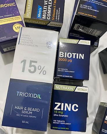 Набор добавок и средств для волос/бороды Nutraxin + Trioxidil Состав