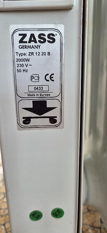 yag radiyatoru: Yağ radiatoru ZASS (11 seksiya, 2000 W). Alman brendi ZASS yağ — 2