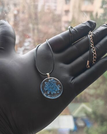 Kulonlar: Epoksi qatqı ilə hazırlanmış əl işi kulonlar - Çiçək kolleksiyası — 8