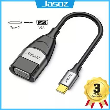 кабель lan: Jasoz преобразователь USB c к дисплею VGA адаптер