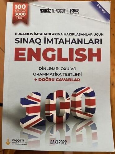 ZİL: Məhsul: “Sınaq İmtahanları – English” test toplusu (Nərgiz R. Nəcəf